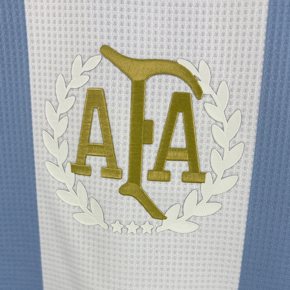 Adidas Argentina Messi #10 Jersey AFA Anniversary Blue White Gold NWT Men’s S - Picture 3 of 8